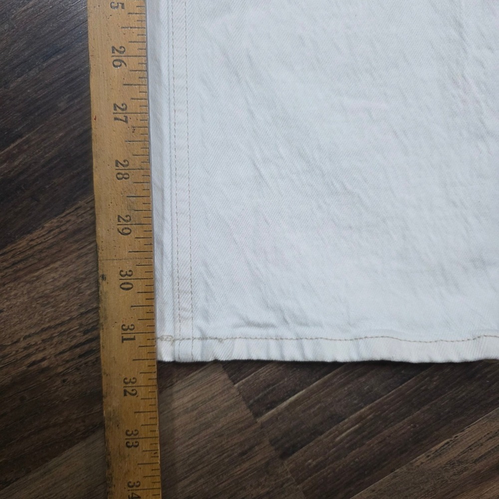 Abercrombie & Fitch White Straight Leg Jeans - Picture 5 of 9